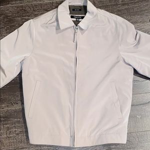 CLAIBORNE Men's L Tan Poly Tech Jacket Fiber